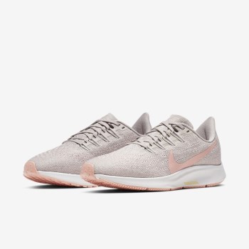 Nike Air Zoom Pegasus 36 - Női Futócipő - Szürke/Arany/Rózsaszín